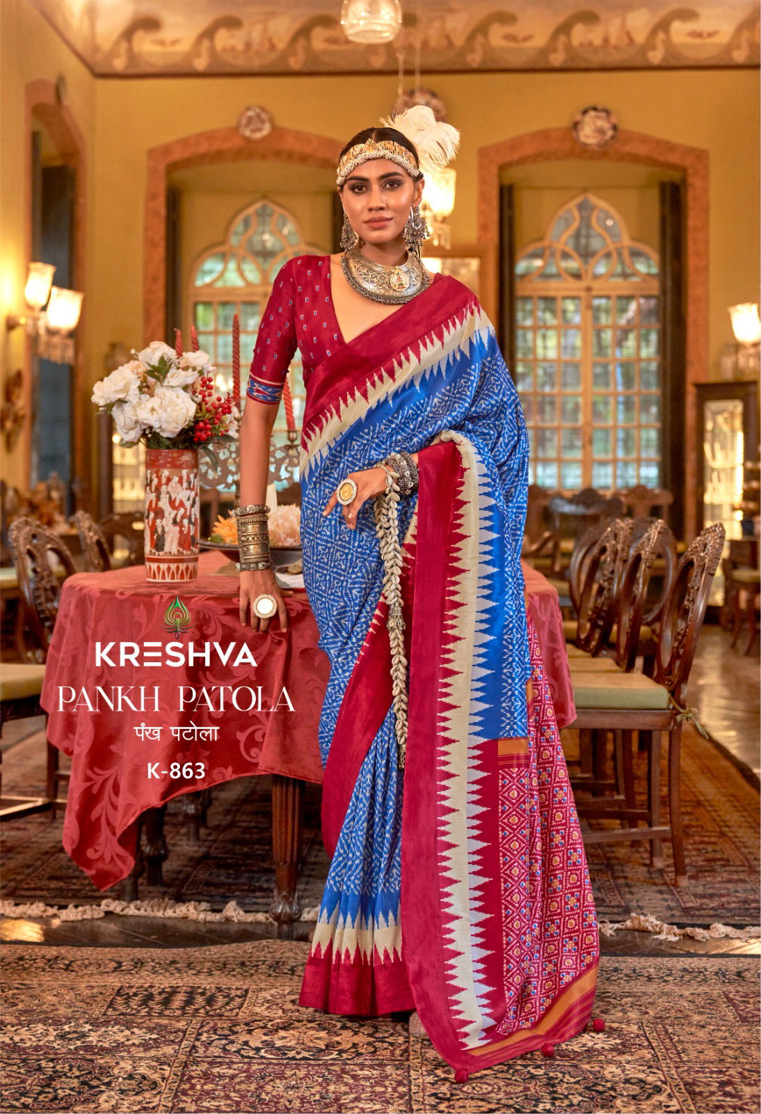 Pankh patola By Kreshva P V Silk Traditional Wear Saree Exporters In India